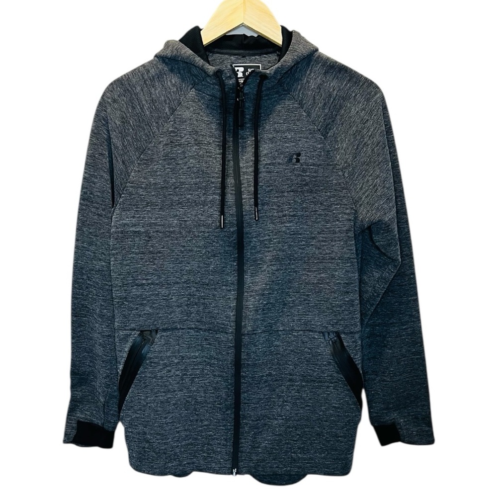 Russell Athletic Men’s Gray Lightweight Shirt Jacket with Hood Size M